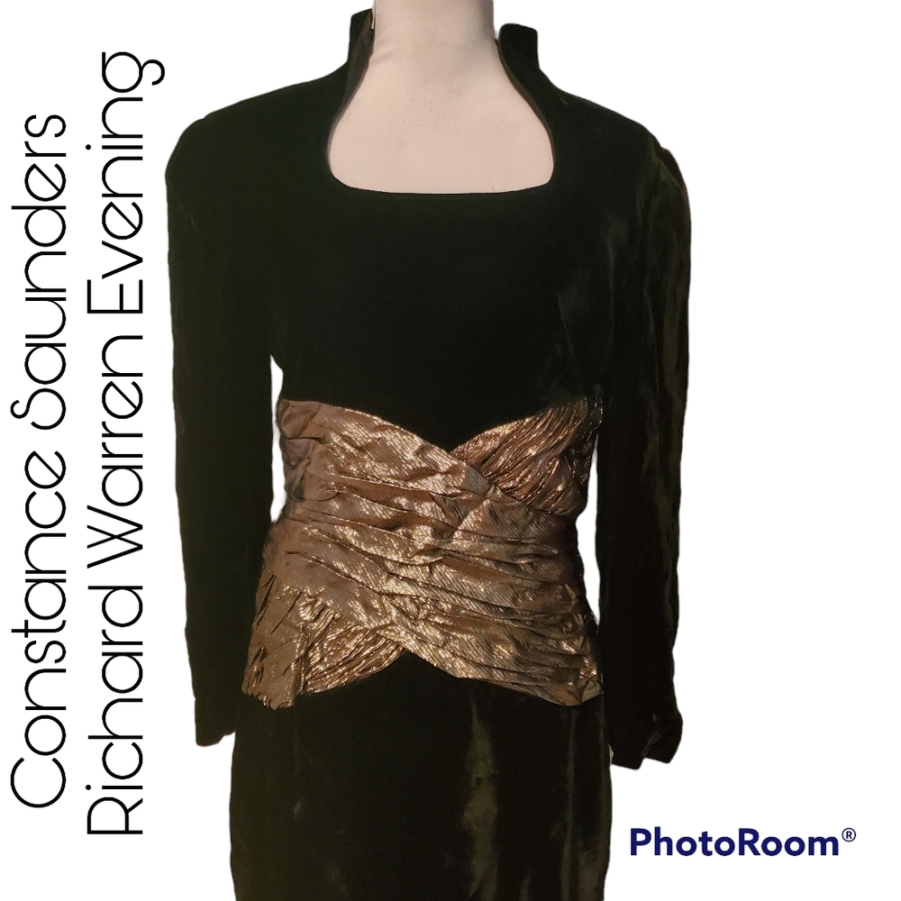 Vintage Constance Saunders Velvet Cocktail Dress